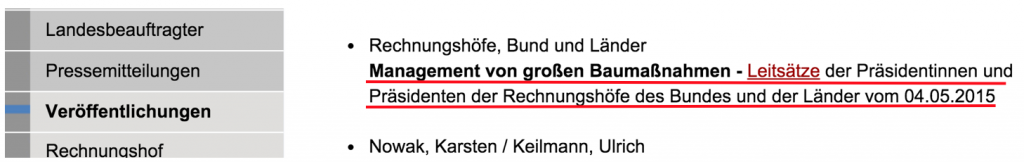 BauUnwesen bekannt bei Rechnungshöfe