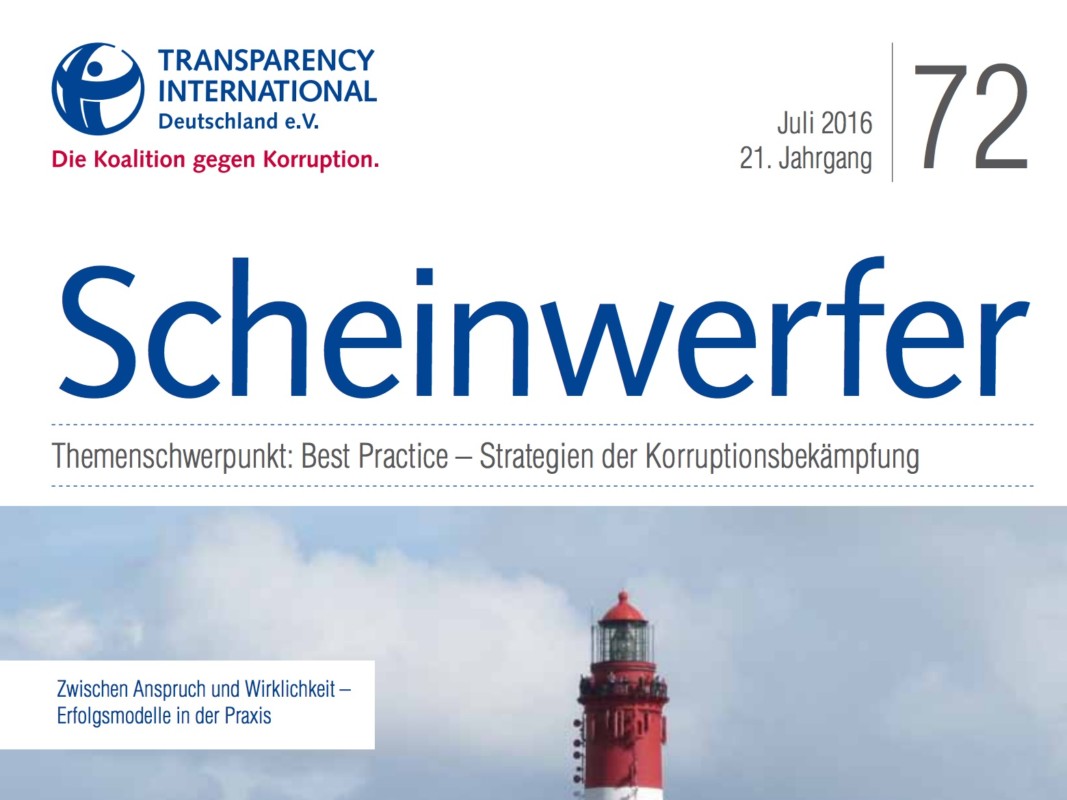 Deckblatt Magazin Transparency International