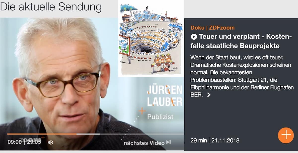 Publizist Juergen Lauber Bauexperte